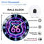 Horloge murale Neon Route 66