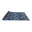 Tapis bleu/blanc tissé à la machine-1591785330