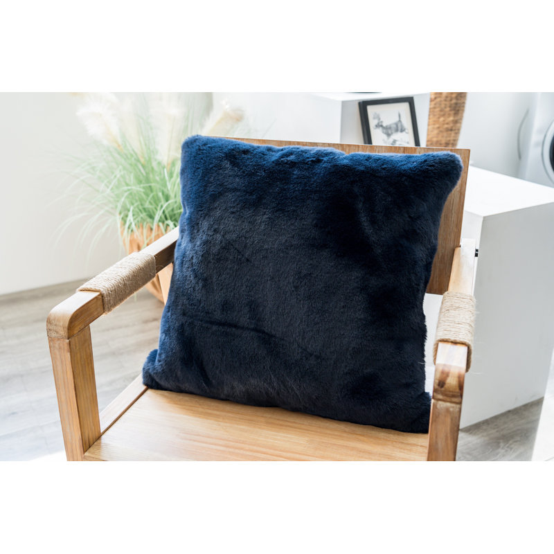 Housse de coussin carré et insert Faux Rabbit Collection, Rose