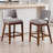 Upholstered Farmhouse Bar Stools, 26" Counter Barstools With Wood Legs For Kitchen Island/Breakfast Bar/Home Pub Set of 2-1259394258