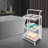 3-Tier Adjustable Metal Rolling Utility Cart with Wheels-107732401