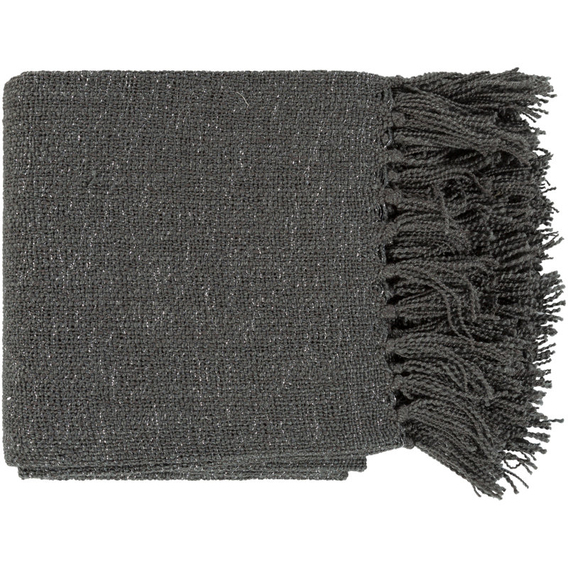Jeté Tilda, Gris anthracite / Argent