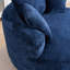 Fauteuil d'appoint rond pivotant à 360 degrés Blue Fluffy Chenille, idéal pour se détendre dans le salon et le salon-574912497