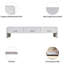 Neutral 71" Solid Wood Modern White Console Table