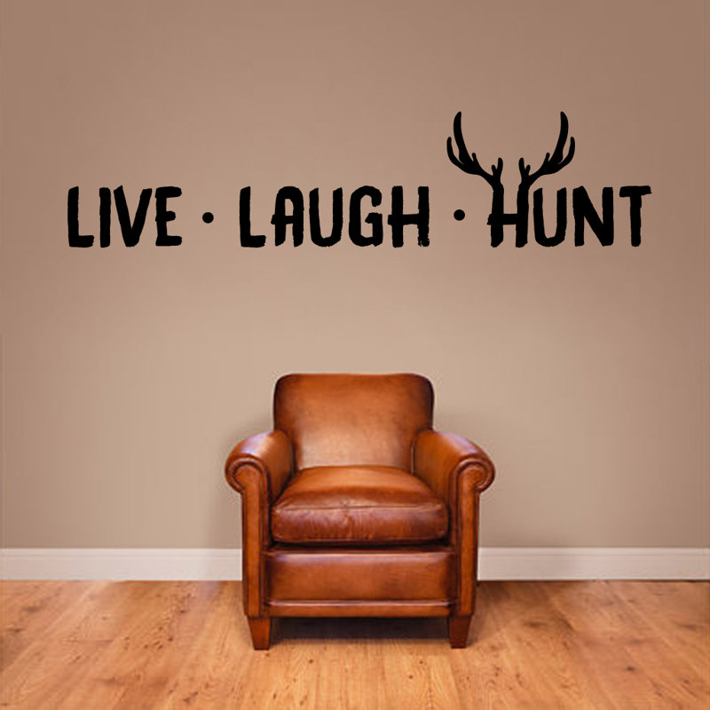 Décalcomanie murale chasse de rire live, Noir