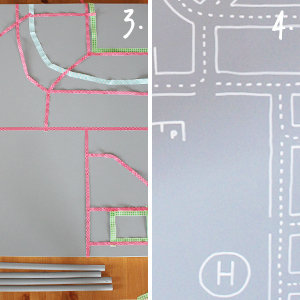 Masking Tape und Bemalen der Platte