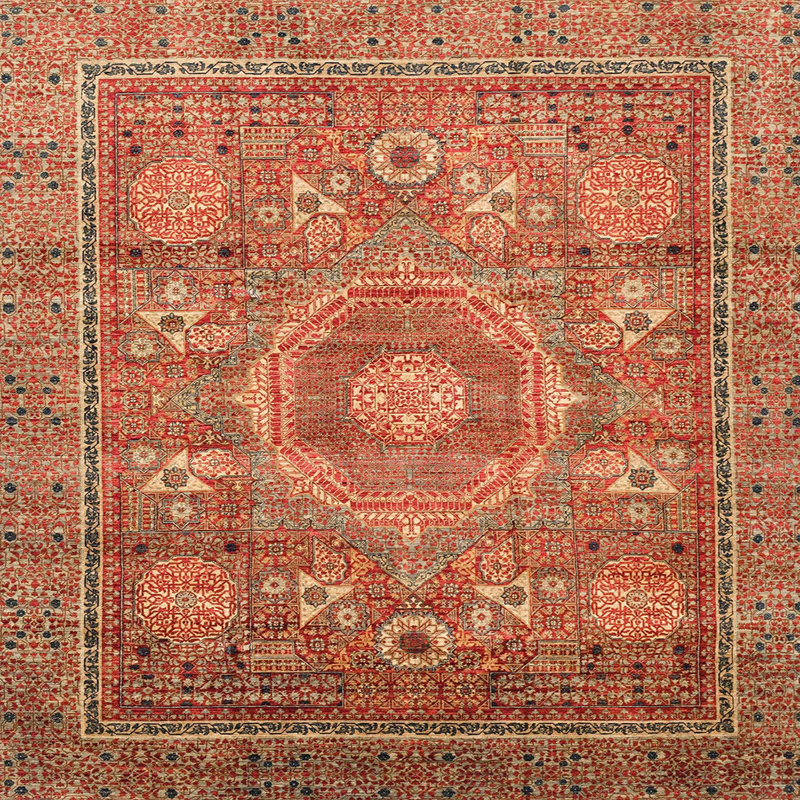 Abstract Indoor Rug, Square 8'