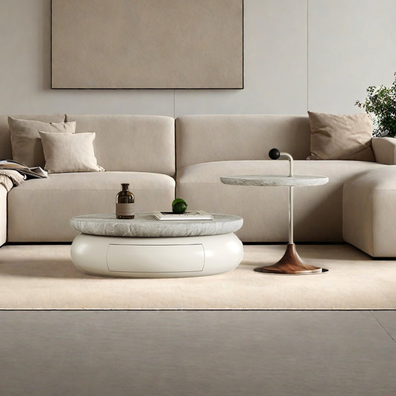 Ensemble de tables basses en marbre