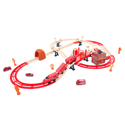 66pcs DIY Fire Rescue Train Toy Set for Kids