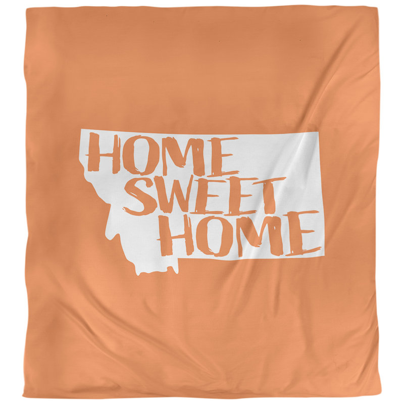 Housse de couette montana doux, Polyester brossé, Housse de couette pour très grand lit, Orange