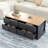 Rustic Wood Coffee Table With Drawers-1044909214