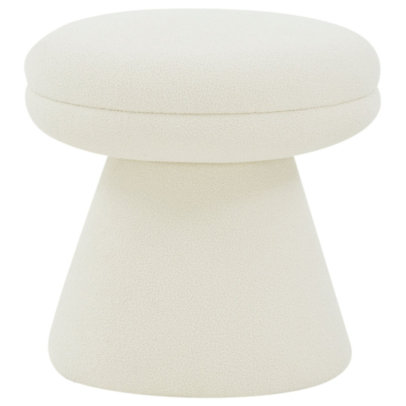 Jahlynn Upholstered Ottoman, Ivory