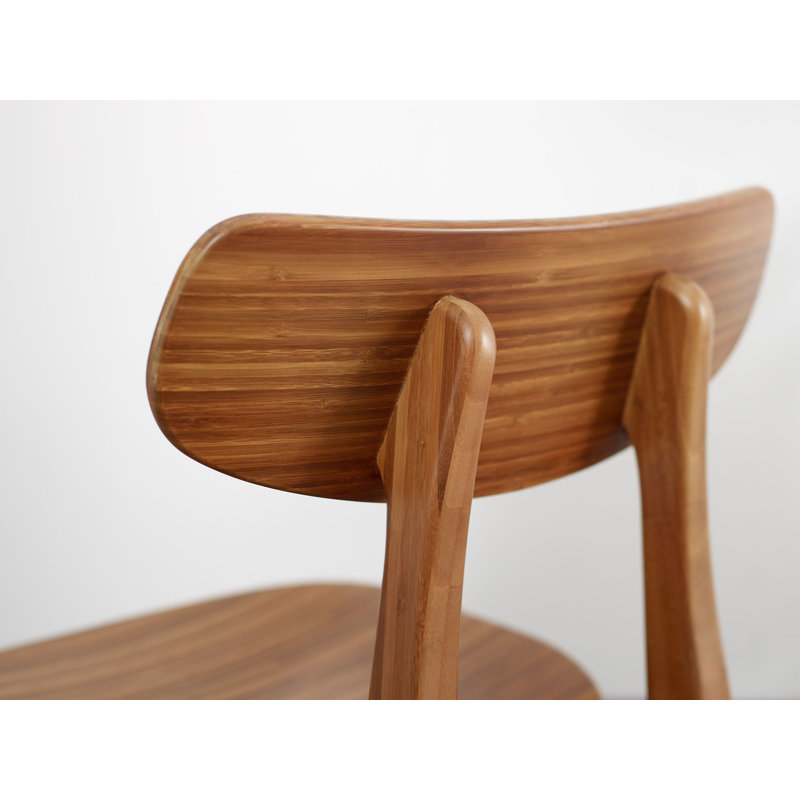 Chaise d'appoint en bois massif Ayela, Wood, Amber