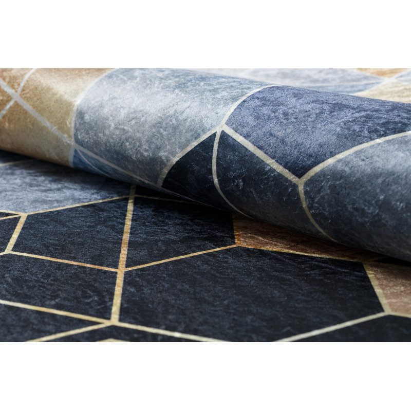 Onsted Geometric Area Rug, Runner 80 x 150cm