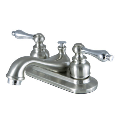 Robinet de salle de bain central à fixation à deux poignées à 3 trous à fixation sur le comptoir 4 po Kingston