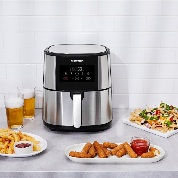 Chefman 21-Quart Stainless Steel Air Fryer in the Air Fryers department at