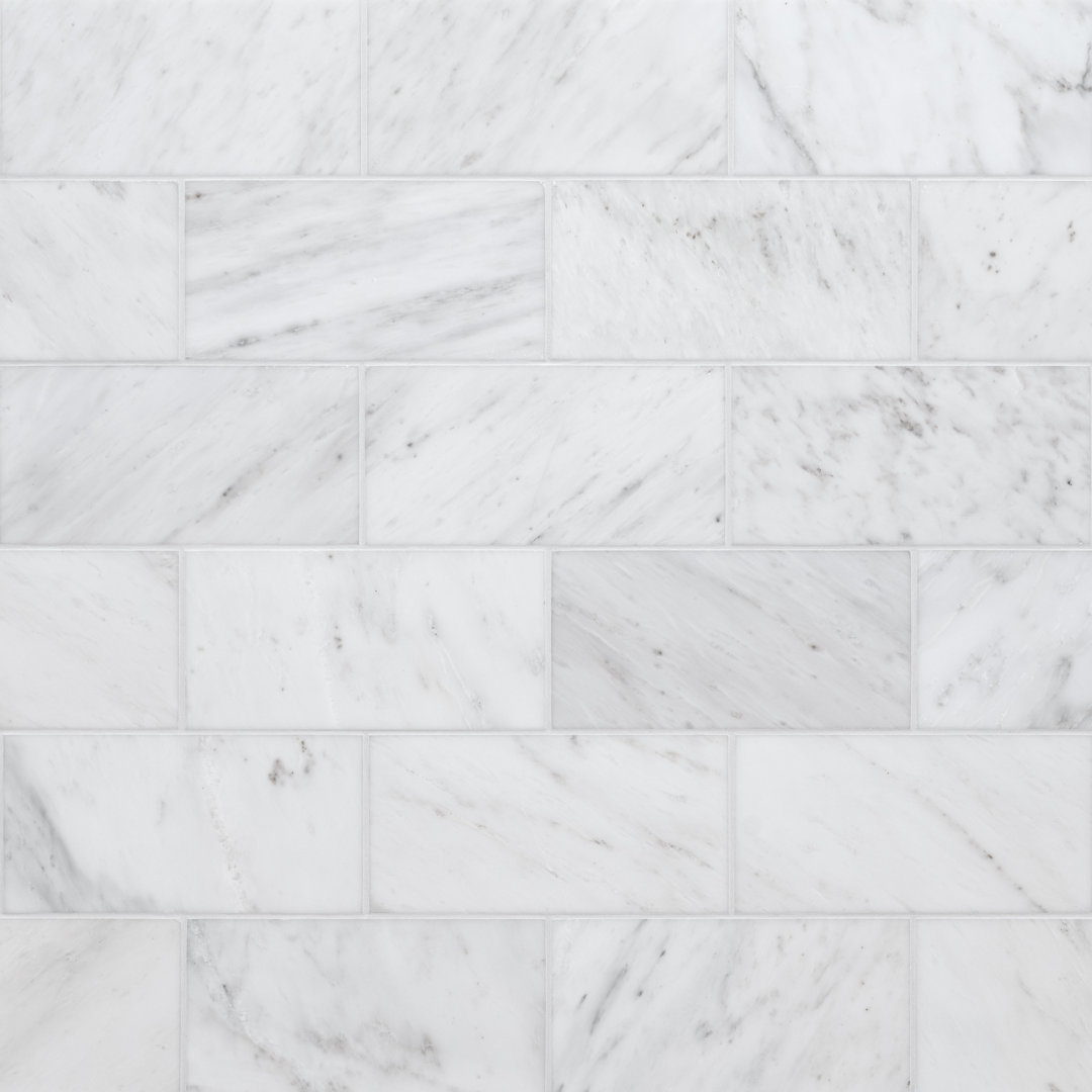 Castella Cambria Subway 6 in. x 12 in. Honed Marble Floor and Wall Tile Ackland