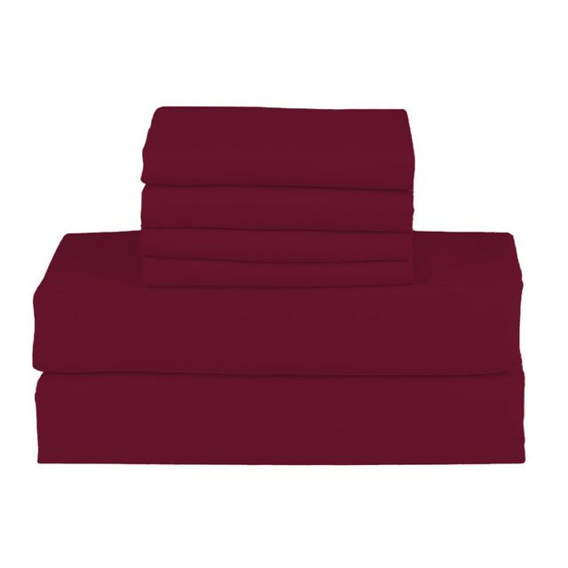 Luxurious Burgundy Bamboo Blend Twin Bed Sheet Set