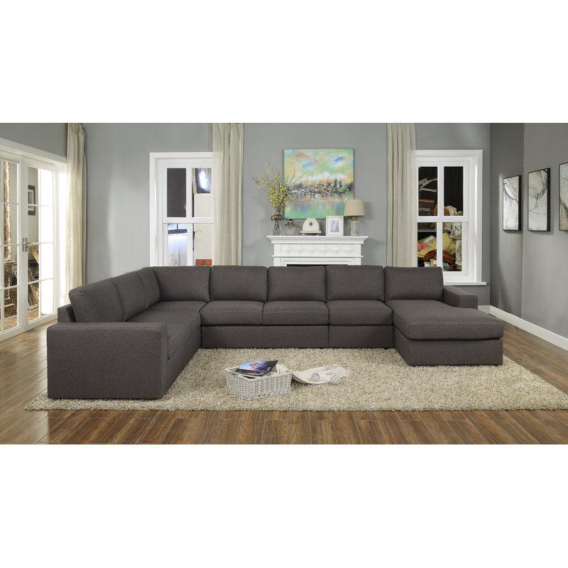 Colburn Upholstered L-Shaped Sectional Left Hand Facing, Blue Gray