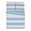 Lavelle Blue/White Stripe Reversible Microfiber Quilt Set-100527914
