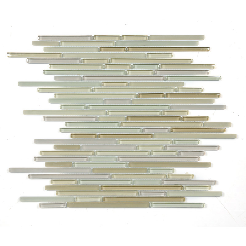 Carreau de mosaïque articulé en brique de verre 12 "x 12" New Era, Jaune clair