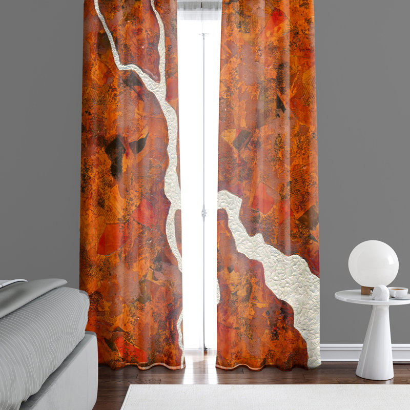 Sannon Semi Sheer Curtain Pair, 40" W  x  61" H