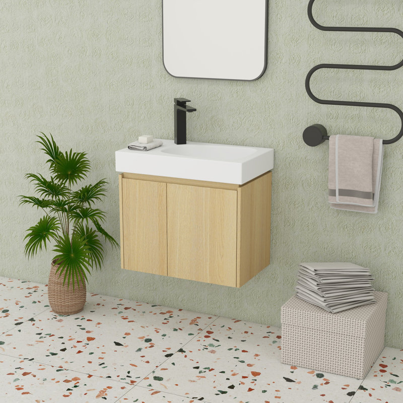 Ensemble de meuble-lavabo 24 po avec armoires 24 po, Chêne