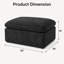 Repose-pieds Ashville en chenille, un module pour canapé modulaire-130186183