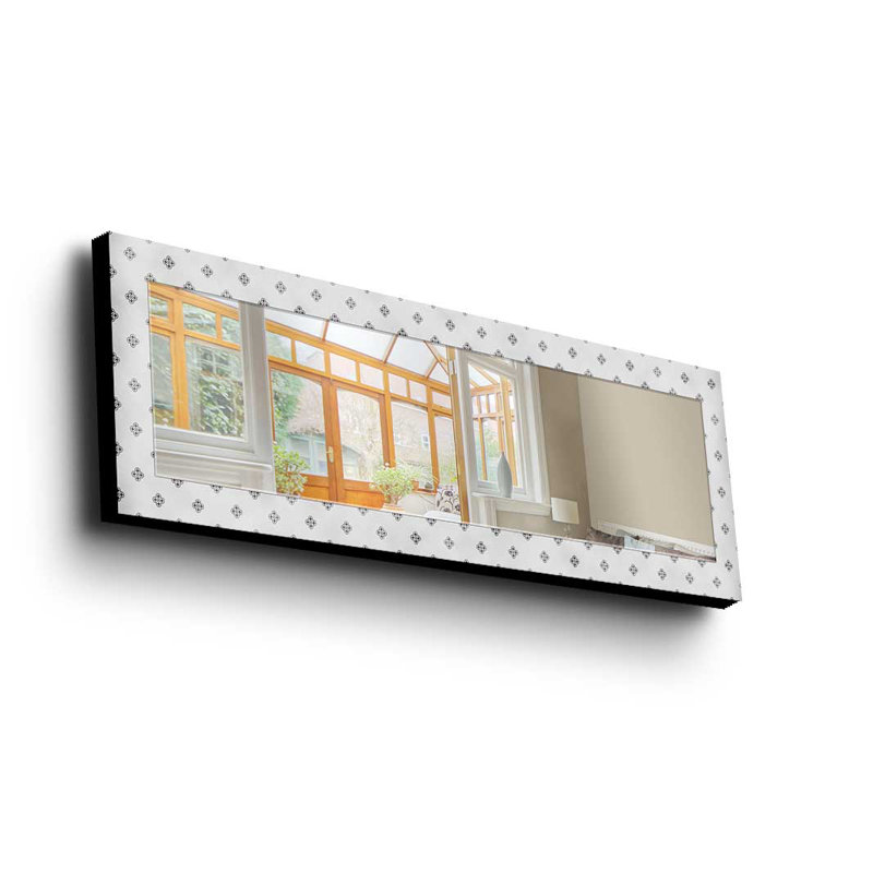 Élégant miroir décoratif avec cadre 100% bois de pin, 15,7 po x 47,2 po | Miroir en verre véritable (épaisseur: 0,2 pouce) | Peinture sur tissu élégante | Idéal pour le salon, la chambre à coucher et le vestibule