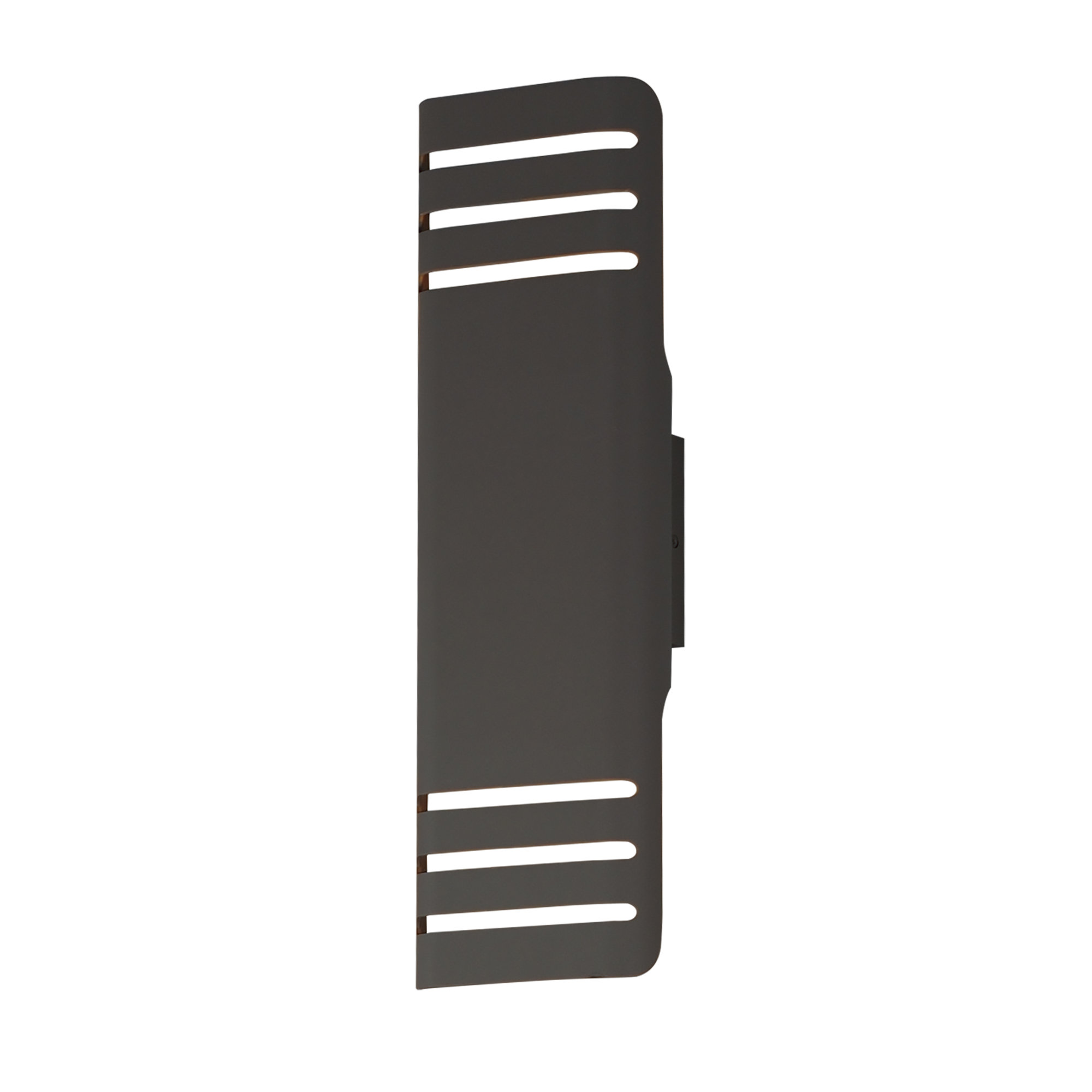Mirha 2 Light Outdoor Aluminum LED Wall Light, Architectural Bronze, 12, 20" H x 6.25" W x 3.25" D