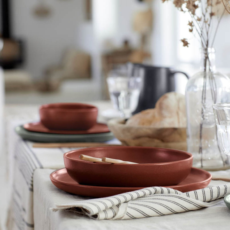 Casafina Pacifica Stoneware Coffee Cup, Cayenne