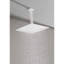 Pomme de douche de 16 po fixée au plafond - Injection d'air augmentant le confort de la salle de bain, laiton et acier inoxydable Sus304, douche blanche, avec tête, boyau de 59 po, support, équipement de montage de valve