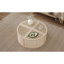 Table basse polyvalente en rotin de bois massif naturel clair pour espaces modernes