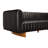Khann Sofa, Ebony Black Leather