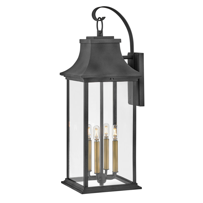 Adair 4-Light Outdoor Wall Mount Coach Lantern - Aged Zinc