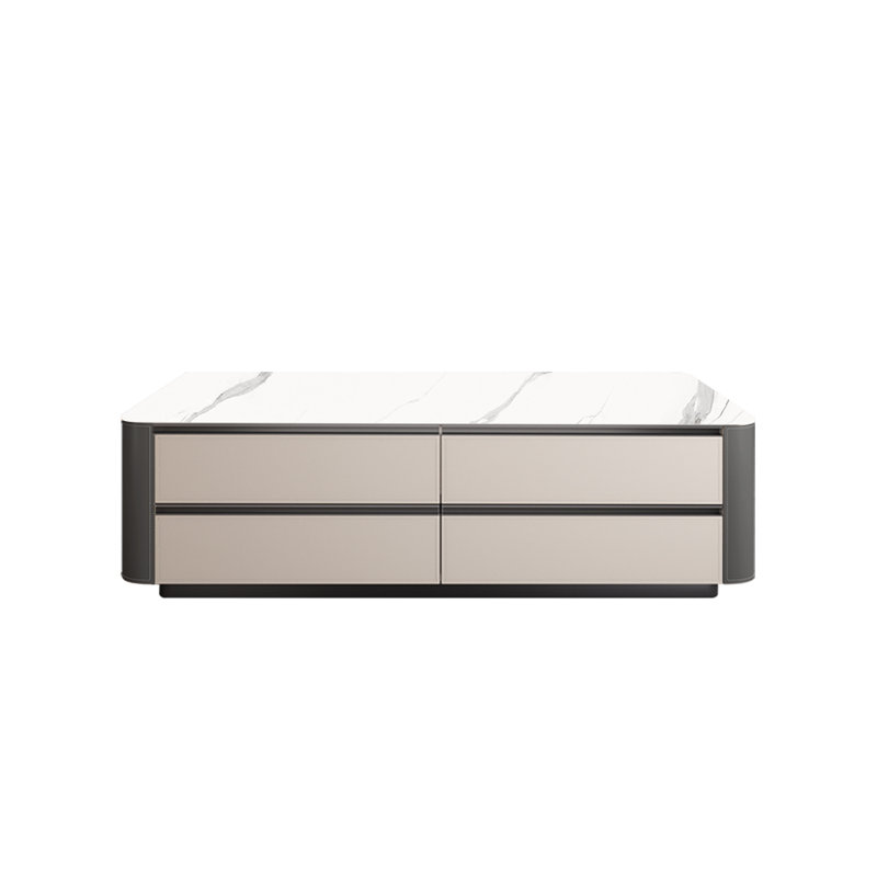 Table basse de salon de style moderne, H 15,75 po x L 59,06 po x l 31,5 po, Gris