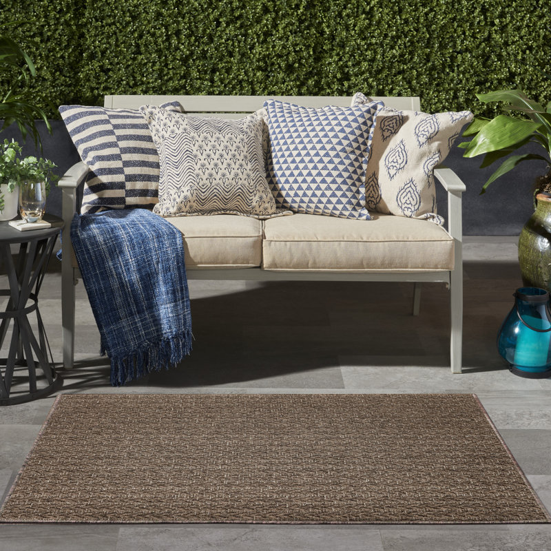 Tapis d'extérieur Cantara, Rectangle 10 pi x 14 pi, Brun