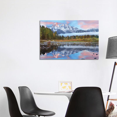Grand Tetons Reflected In Lake, Grand Teton National Park, Wyoming I by Tim Fitzharris - Wrapped Canvas Print