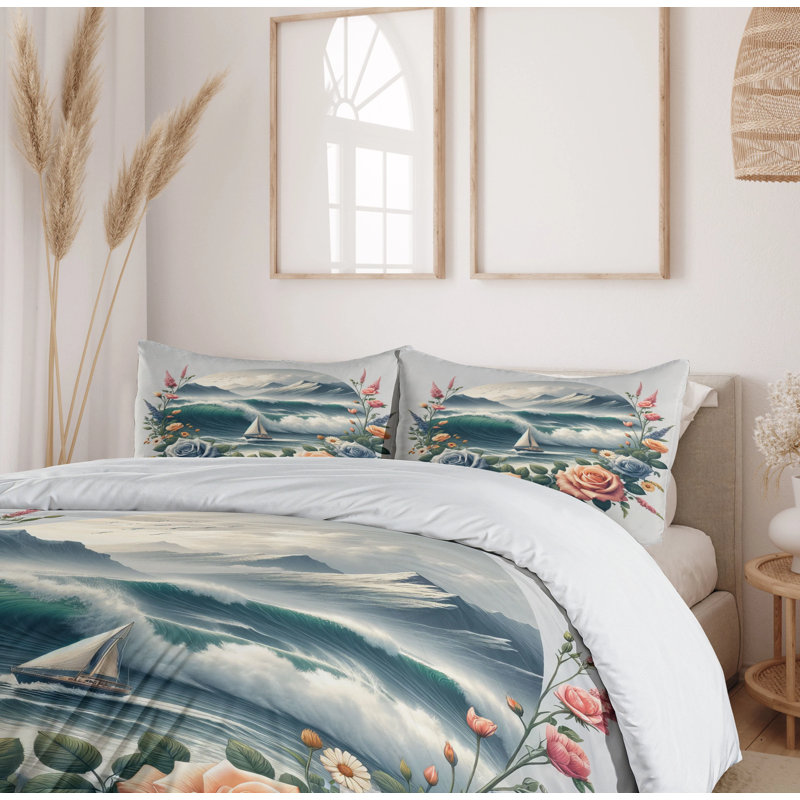 Nautical Duvet Cover, Queen Duvet Cover + 2 Standard Shams