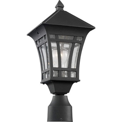 Luminaire extérieur de lampadaire extérieur à une lumière Lighting 82131-12 Herrington, noir