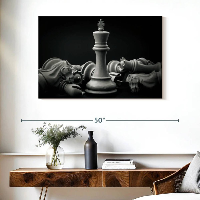 «Chess King», reproduction sur toile, H 26 po x l 39 po x P 1,25 po