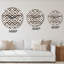 Géométrie triangulaire brun foncé - horloge murale moderne-742183167