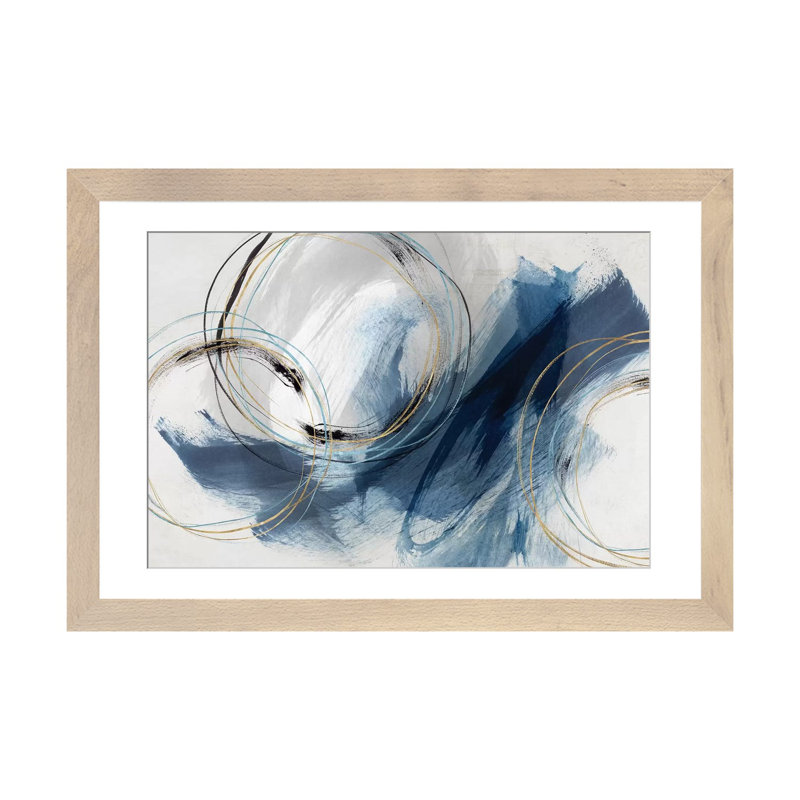 Detour by Isabelle Z Graphic Art Print, 16" H x 24" W, Framed Paper, Beige Wood