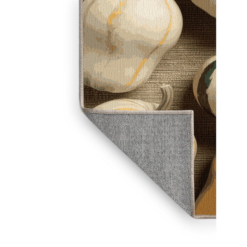  Tapis lavable avec courge musquée et courge, Rectangulaire 7 pi x 10 pi