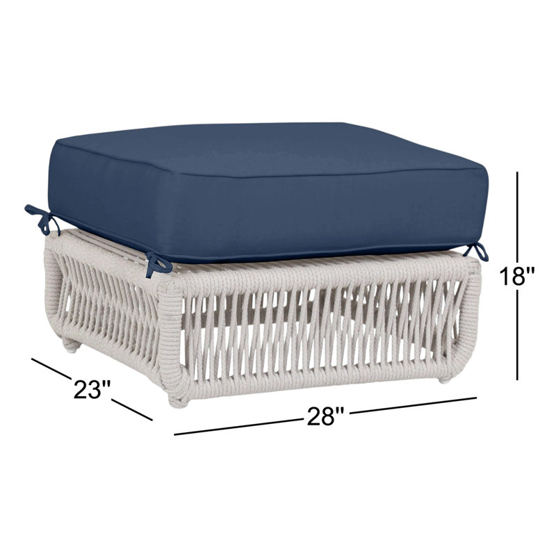 Repose-pieds d'extérieur avec coussin Lucan, Sunbrella® Echo Midnight