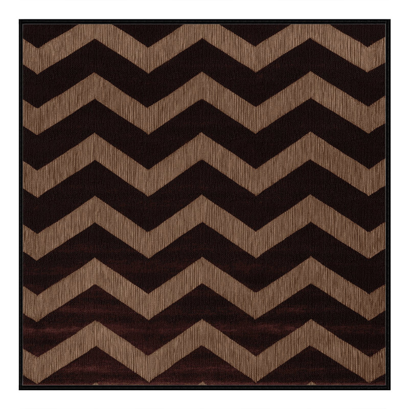 Tapis damier noir lavable à la machine, Carré 7 pi