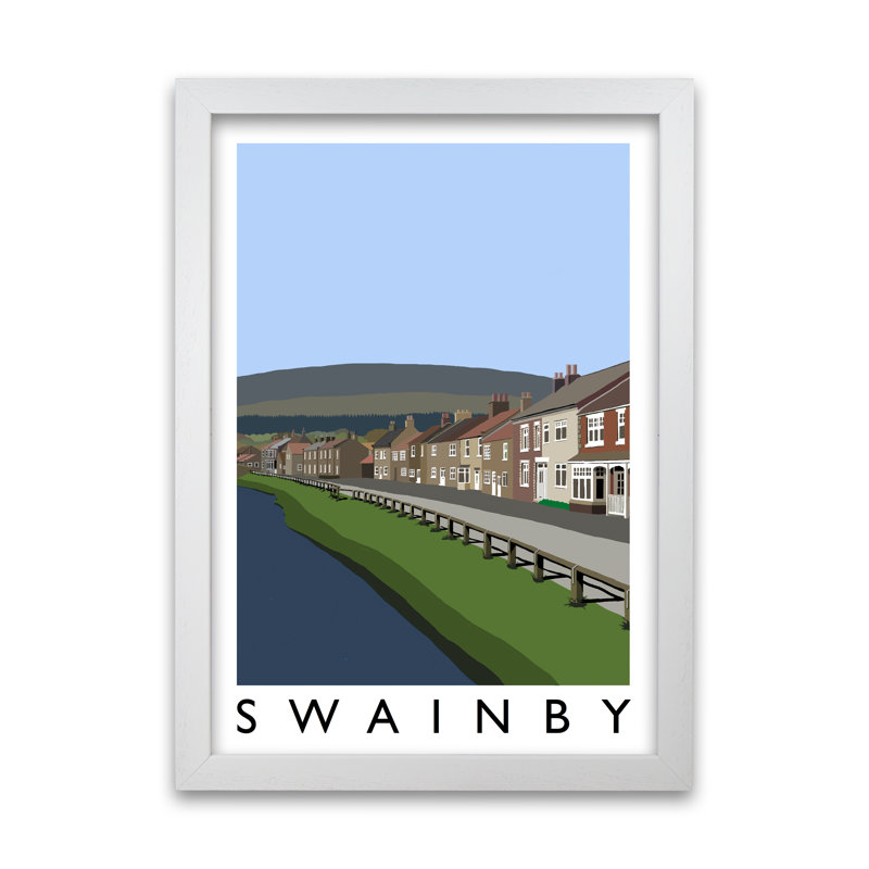 Swainby by Richard O'Neill - Single Picture Frame Print, 594 cm H x 42 cm W, White