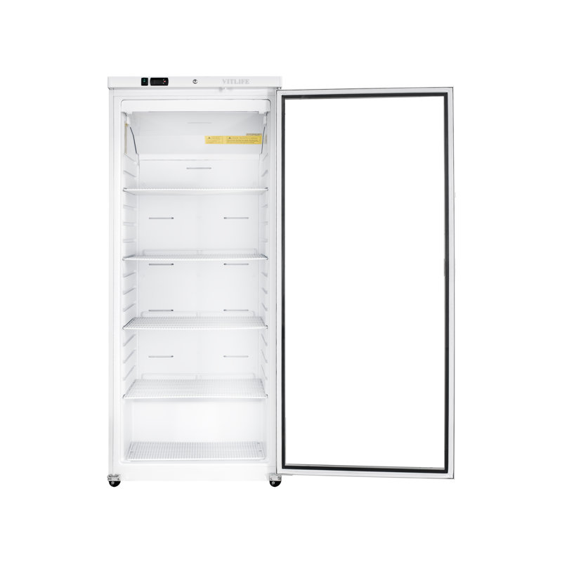 VITLIFE Commercial Reach-in Freezer Glass Door, 10.4CF, -8°F to 0°F, Frost Free, 10.4