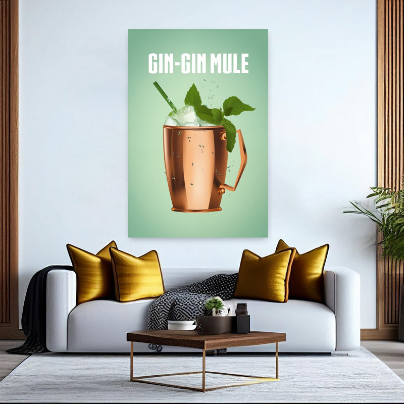 Refreshing Gin Mule 1 Piece Wrapped Canvas Wall Art, 152.4 cm H x 101.6 cm W
