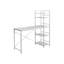Bureau d'ordinateur contemporain de 122 cm (48 po) de long - Stratifié blanc, équipement de rangement pour bureau à domicile-2126610668